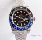 Noob Factory V10 Rolex Batgirl GMT Master II Blue Black AAA Replica Watch